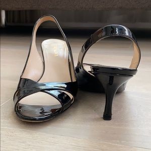 Prada 3” Black Patent Kitten Heel